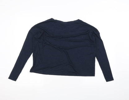 Womens UK Size 8 Topshop Blue Basic T-Shirt