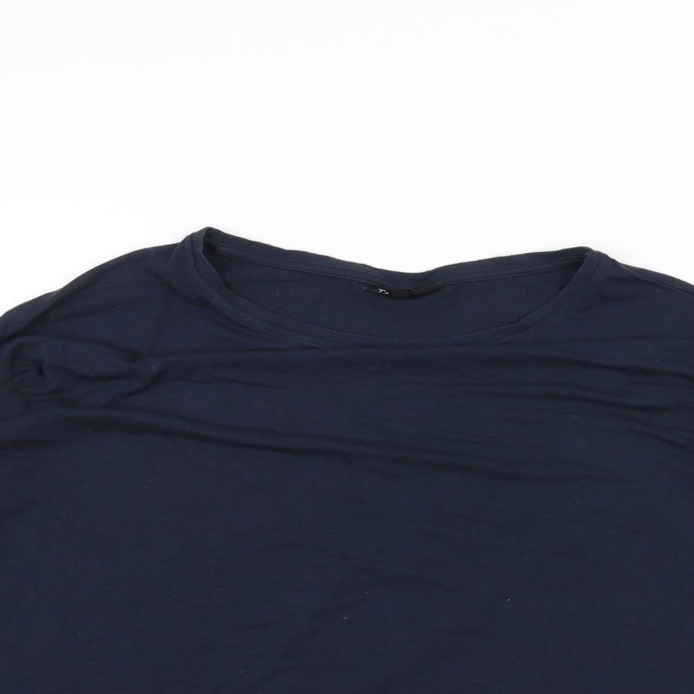 Womens UK Size 8 Topshop Blue Basic T-Shirt