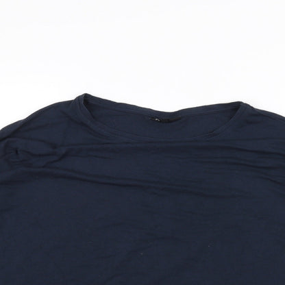 Womens UK Size 8 Topshop Blue Basic T-Shirt