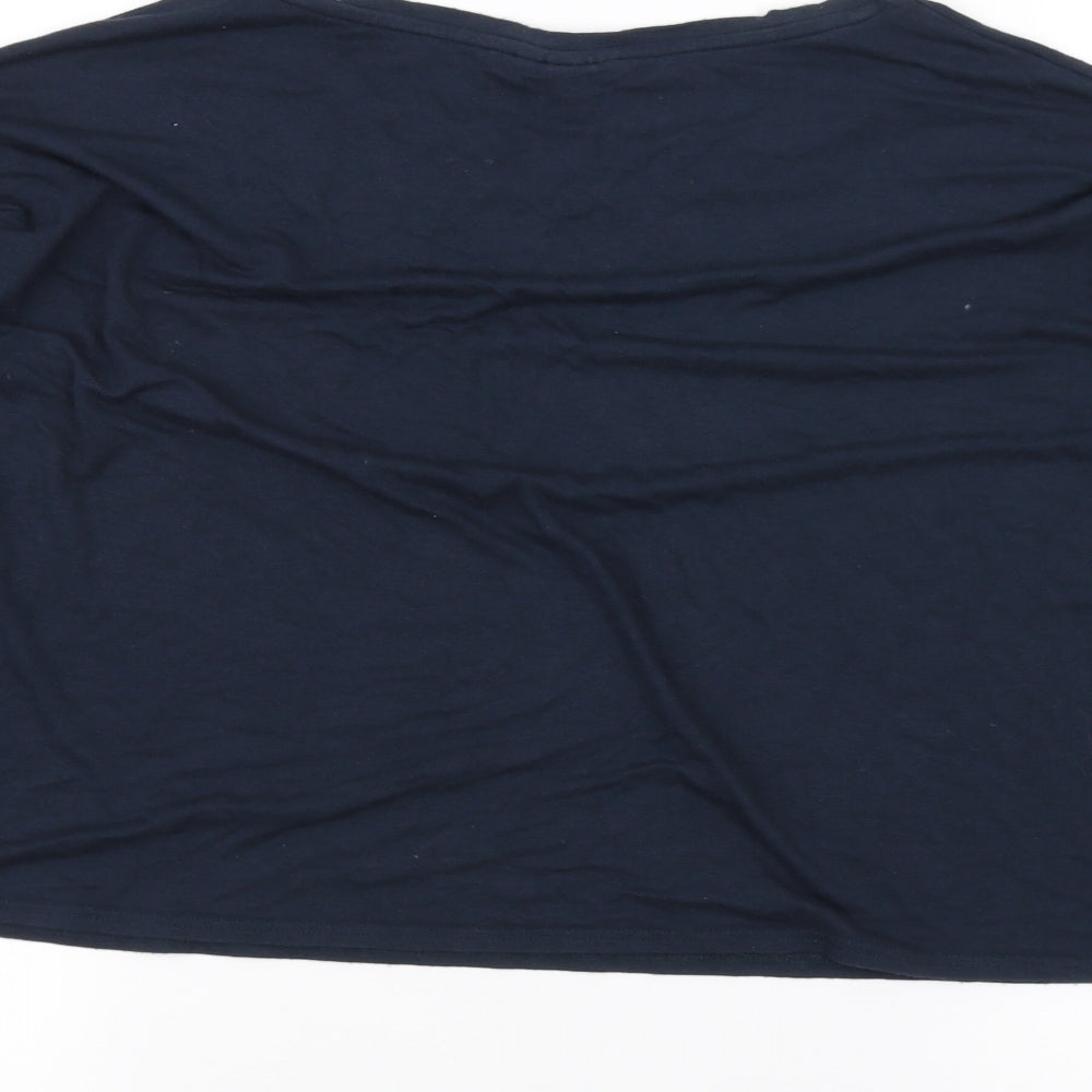 Womens UK Size 8 Topshop Blue Basic T-Shirt