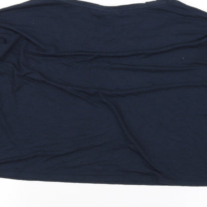Womens UK Size 8 Topshop Blue Basic T-Shirt
