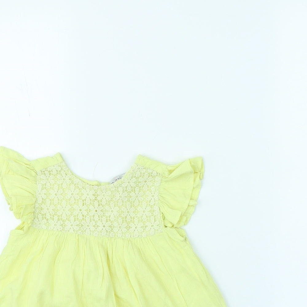 Evie Girls Yellow   Basic Blouse Size 2 Years