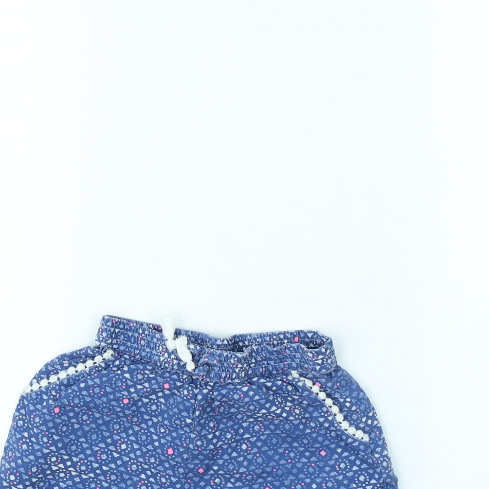 Manta Ray Girls Blue Spotted  Bermuda Shorts Size 3 Years