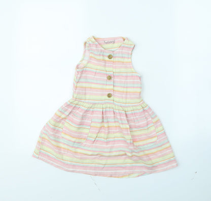 Nutmeg Girls Multicoloured Striped  Fit & Flare  Size 2 Years