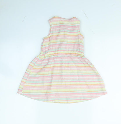 Nutmeg Girls Multicoloured Striped  Fit & Flare  Size 2 Years