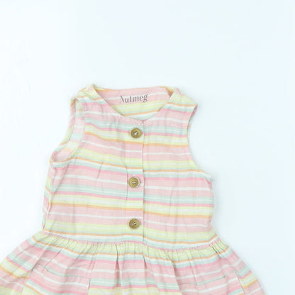Nutmeg Girls Multicoloured Striped  Fit & Flare  Size 2 Years