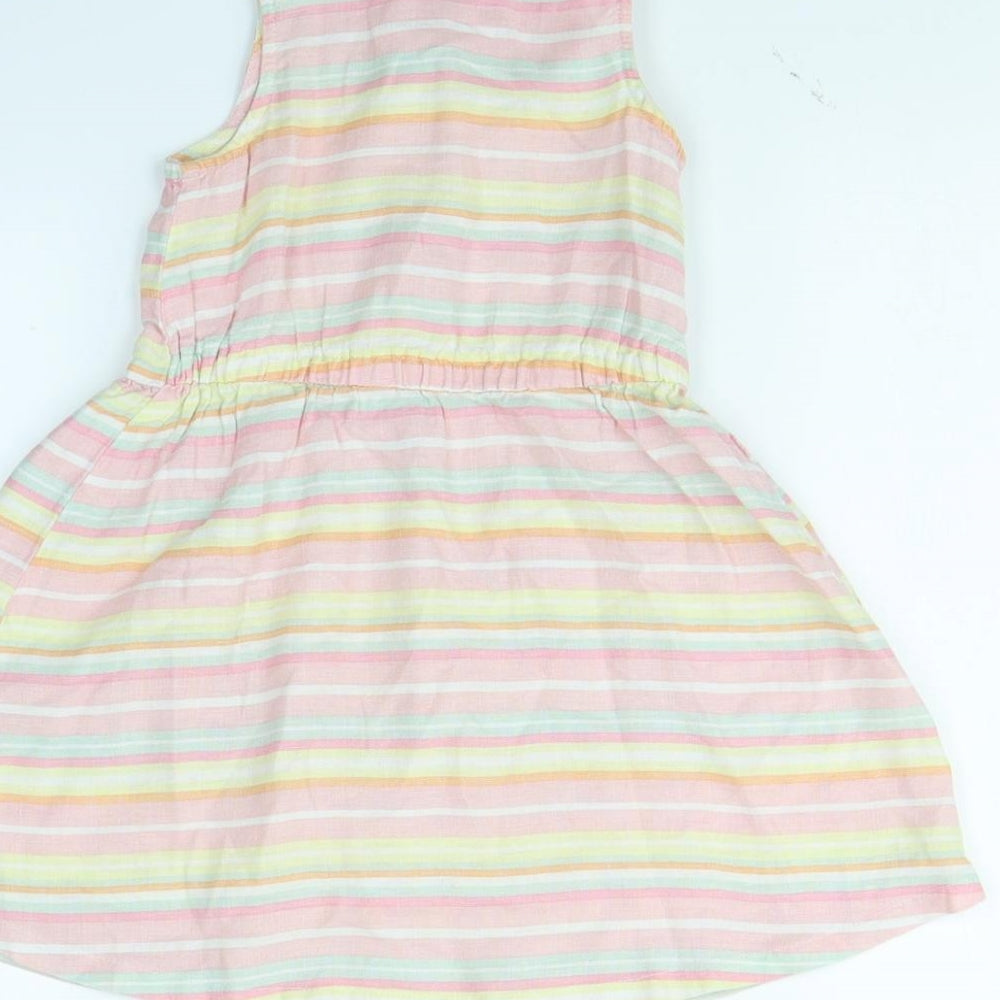 Nutmeg Girls Multicoloured Striped  Fit & Flare  Size 2 Years