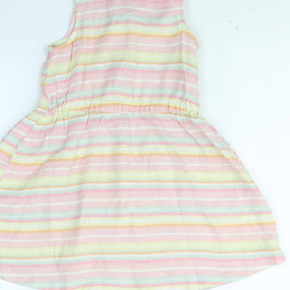 Nutmeg Girls Multicoloured Striped  Fit & Flare  Size 2 Years