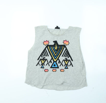 Topshop Womens Grey   Basic Tank Size 10