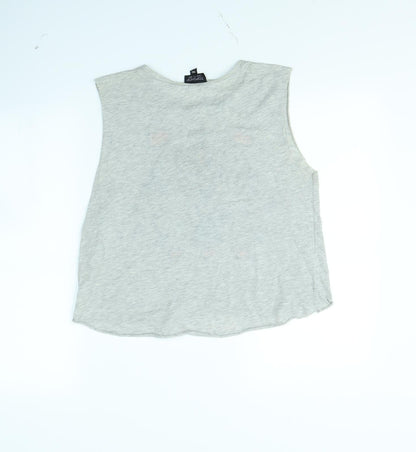Topshop Womens Grey   Basic Tank Size 10
