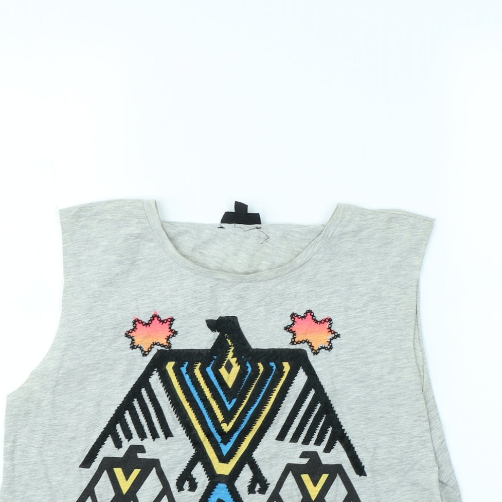Topshop Womens Grey   Basic Tank Size 10