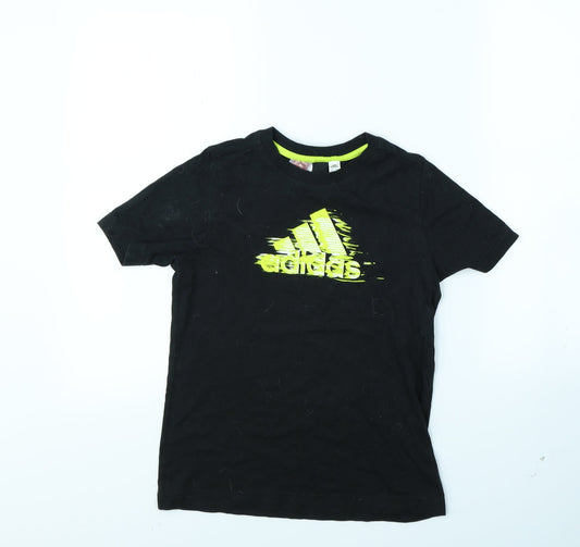 adidas Boys Black   Basic T-Shirt Size 9 Years