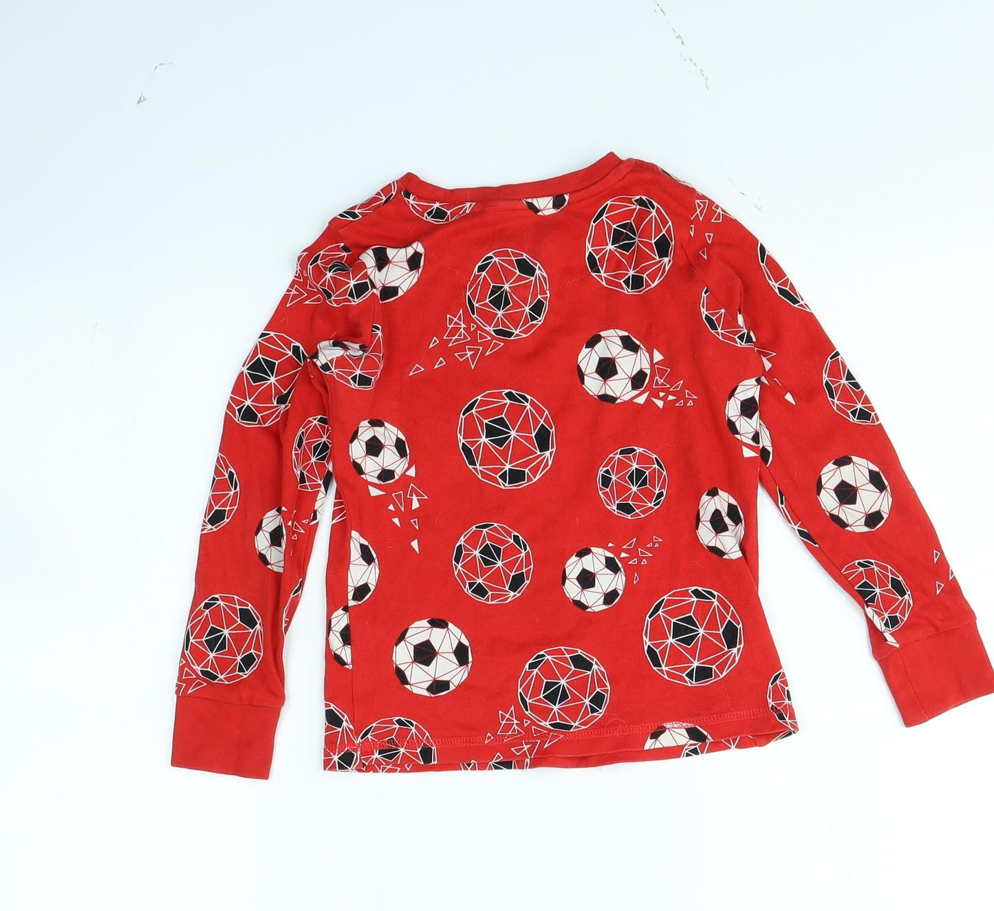 George Boys Red Spotted  Pullover Jumper Size 6 Years  - Football