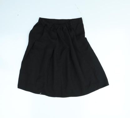 Preworn Girls Black   Flare Skirt Size 11 Years