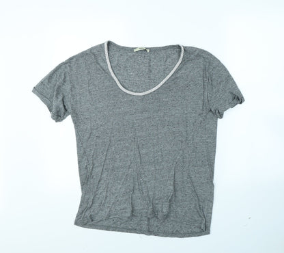 Womens UK Size L Oasis Grey Basic T-Shirt