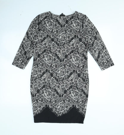 Warehouse Womens Black   Shift  Size 8