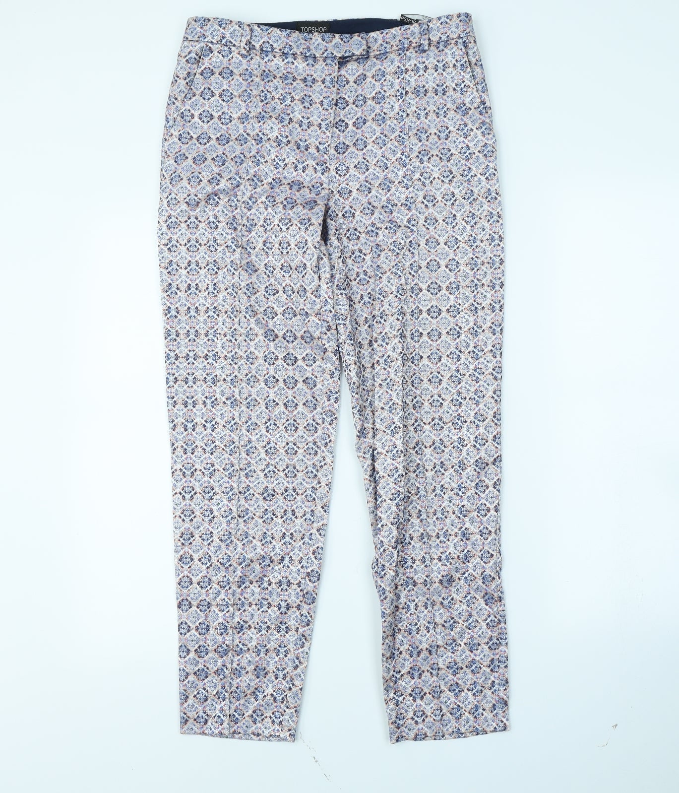 Womens UK Size 10 Topshop Regular Fit  Multicoloured Trousers