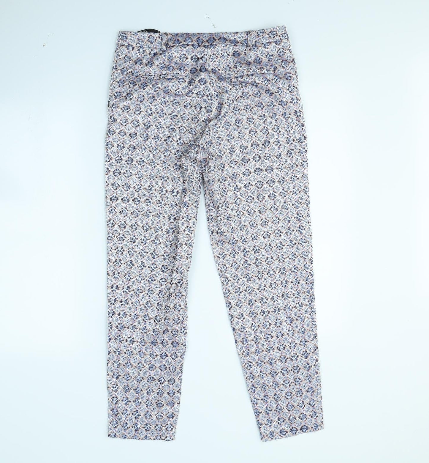 Womens UK Size 10 Topshop Regular Fit  Multicoloured Trousers