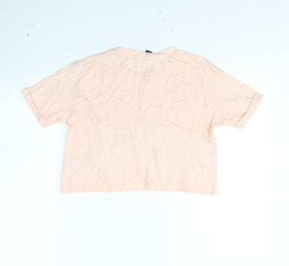 ellesse Womens Pink   Cropped T-Shirt Size 4