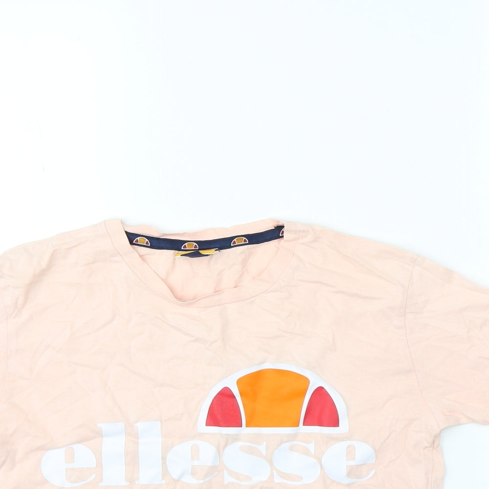 ellesse Womens Pink   Cropped T-Shirt Size 4
