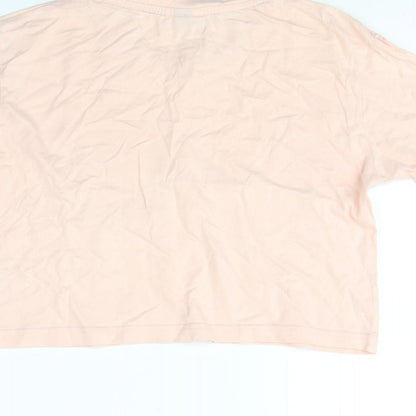 ellesse Womens Pink   Cropped T-Shirt Size 4