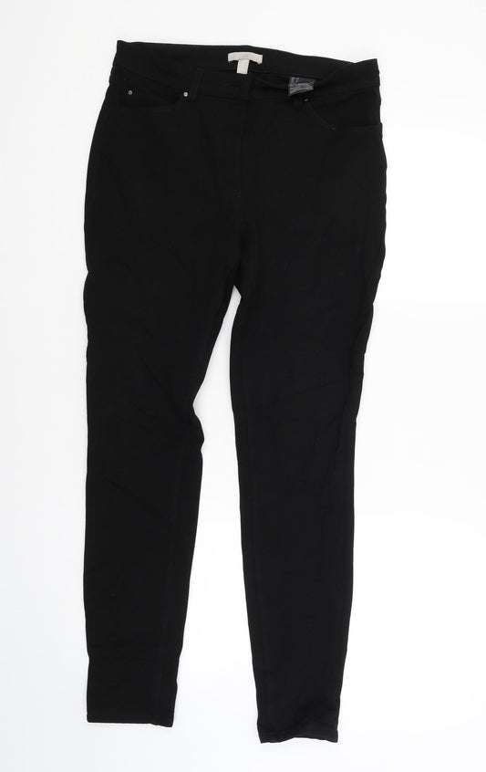 Womens UK Size 10 H&M Regular Fit  Black Trousers