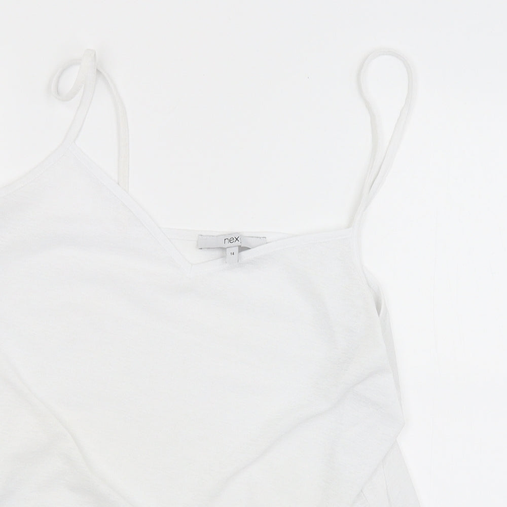 Womens UK Size 14 NEXT White Basic Tank