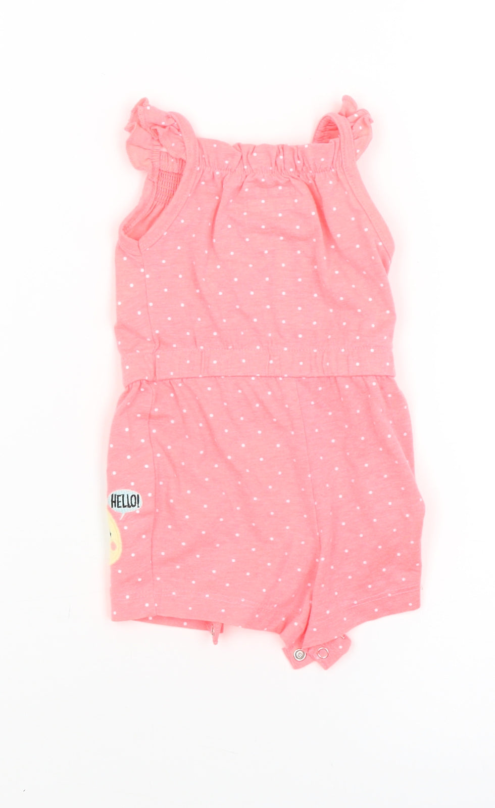 made with love Baby Pink Spotted  Babygrow One-Piece Size 0-3 Months