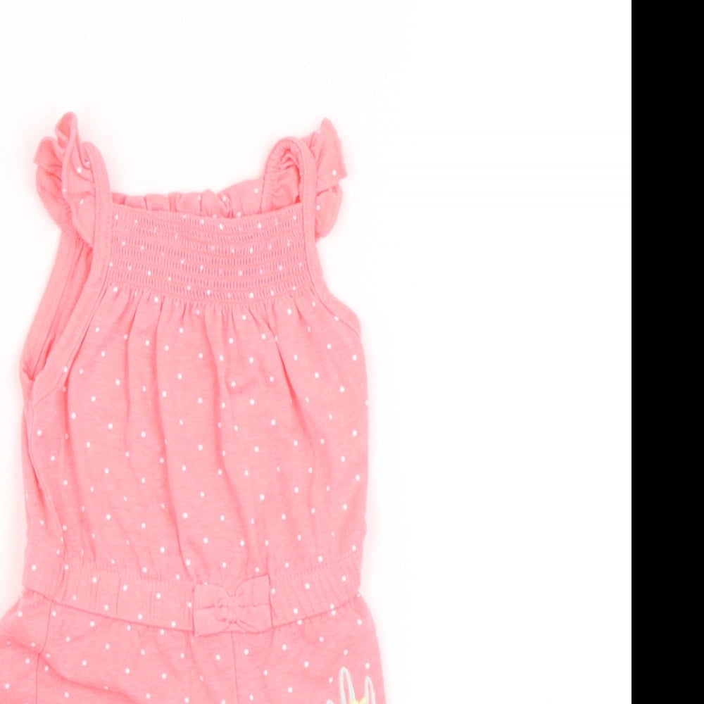 made with love Baby Pink Spotted  Babygrow One-Piece Size 0-3 Months