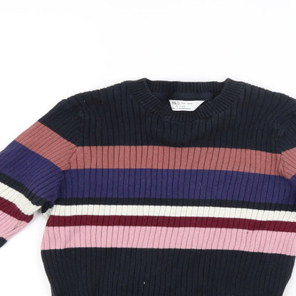 M&S Girls Beige Striped  Pullover Jumper Size 10-11 Years