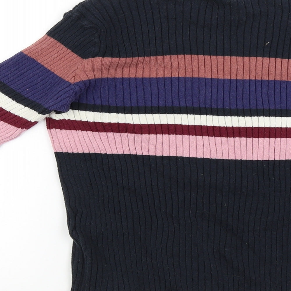 M&S Girls Beige Striped  Pullover Jumper Size 10-11 Years