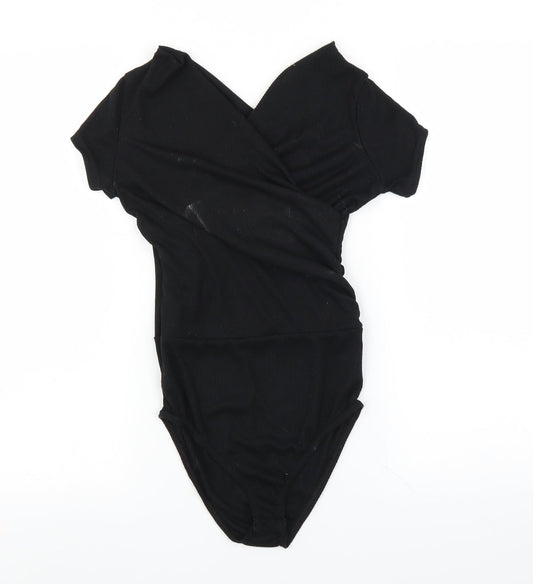 Boohoo Womens Black   Bodysuit One-Piece Size 8