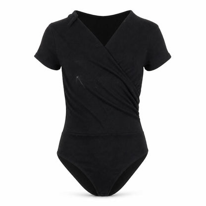Womens UK Size 8 Boohoo One-Piece Black Bodysuit