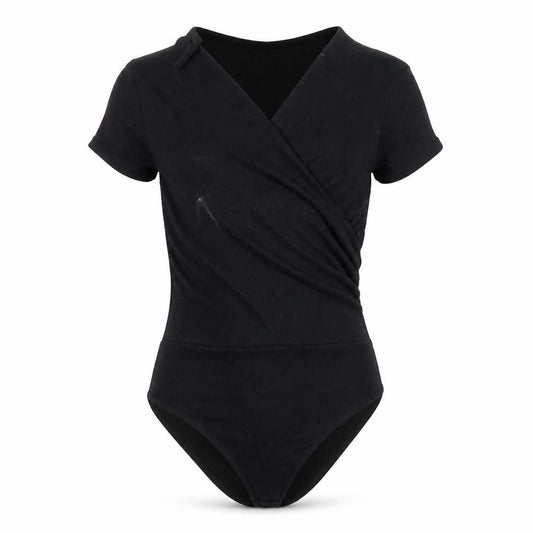 Womens UK Size 8 Boohoo One-Piece Black Bodysuit
