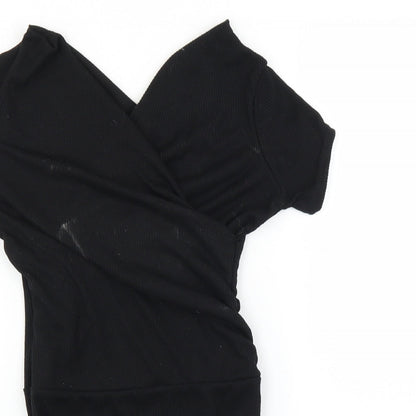 Boohoo Womens Black   Bodysuit One-Piece Size 8