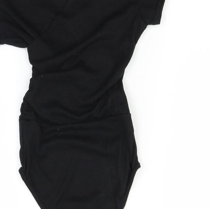 Boohoo Womens Black   Bodysuit One-Piece Size 8