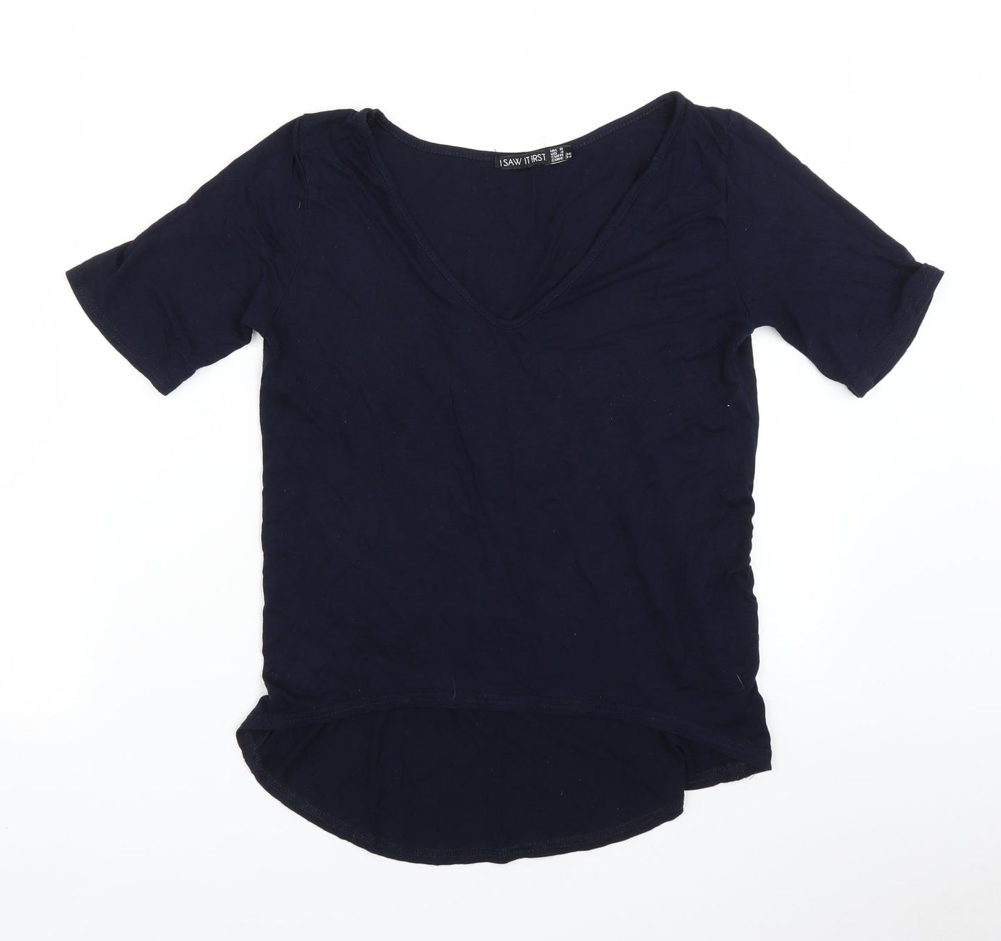 I SAW IT FIRST Womens Blue   Basic T-Shirt Size 8