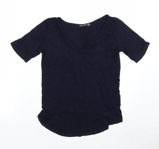 I SAW IT FIRST Womens Blue   Basic T-Shirt Size 8