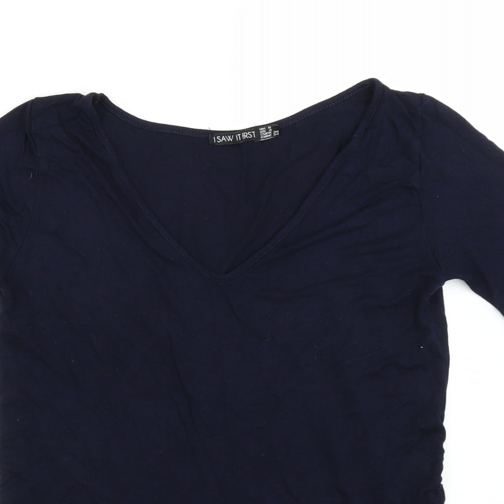 I SAW IT FIRST Womens Blue   Basic T-Shirt Size 8
