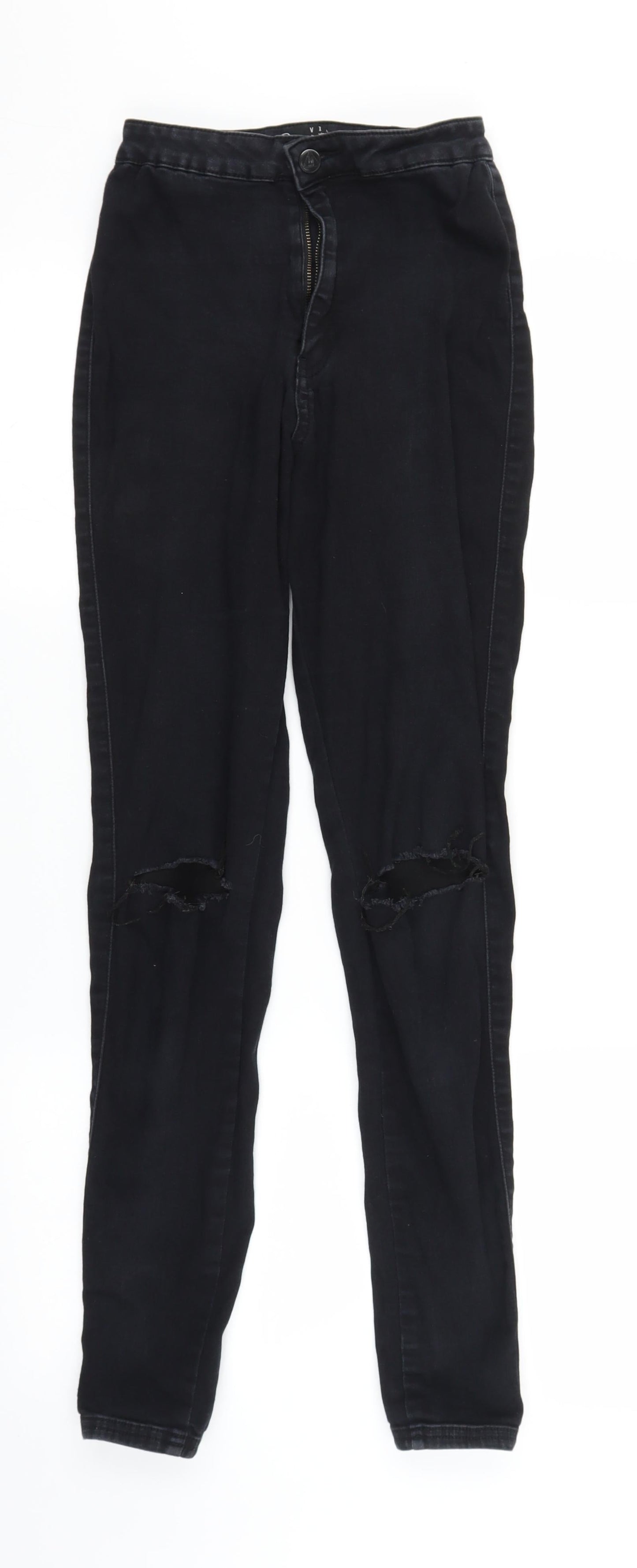 Missguided Womens Black  Denim Skinny Jeans Size 6 L28 in