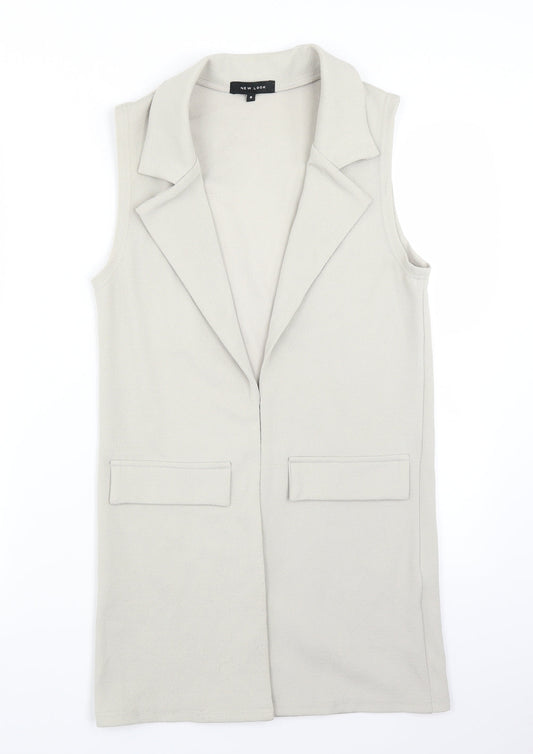 New Look Womens Grey   Jacket Blazer Size 8