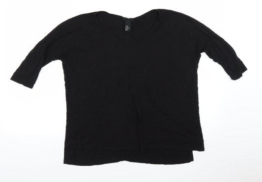 Womens UK Size XS H&M Black Basic Blouse