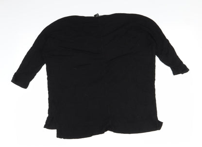 Womens UK Size XS H&M Black Basic Blouse