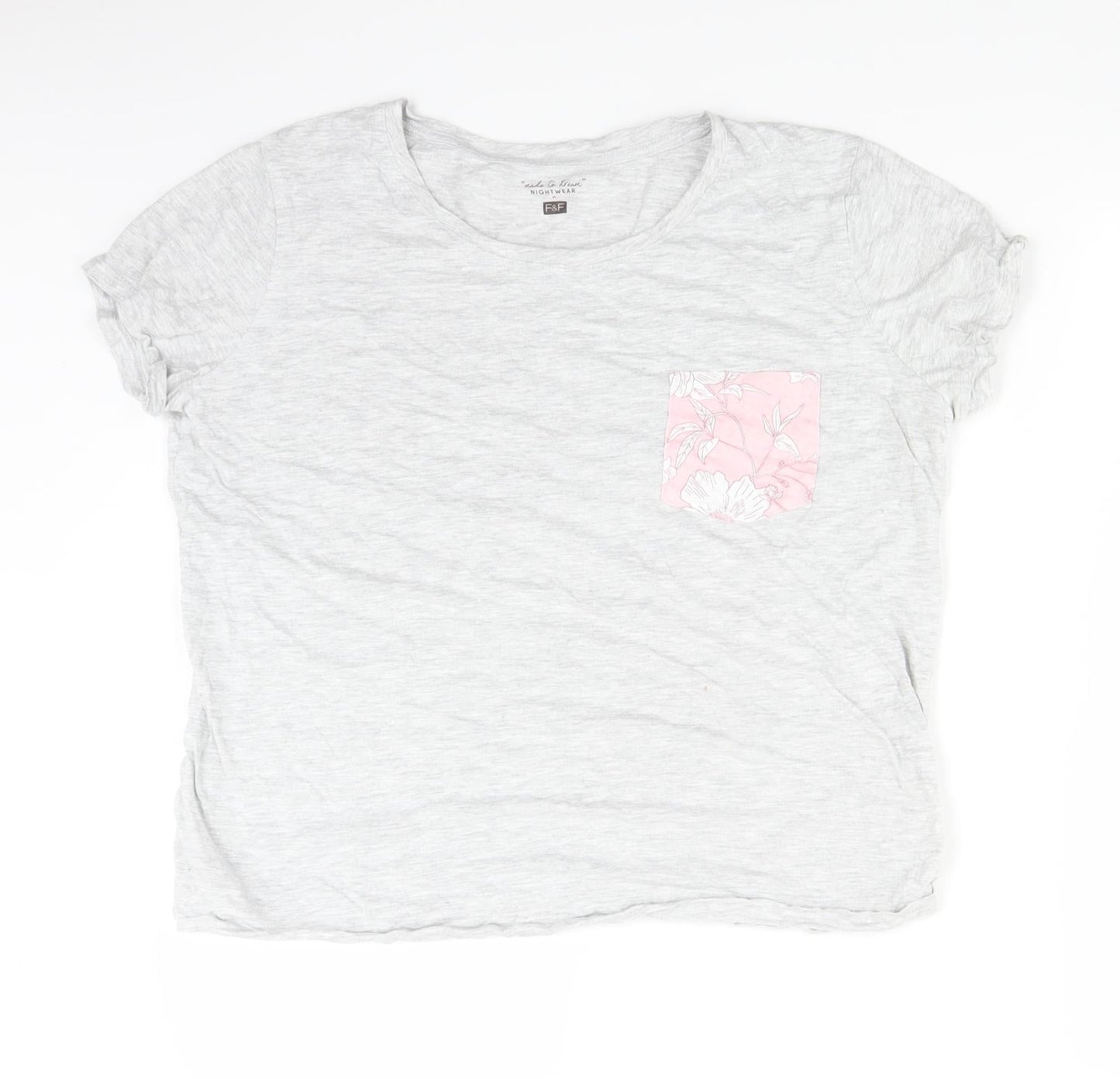 F&F Womens Grey   Basic T-Shirt Size 20