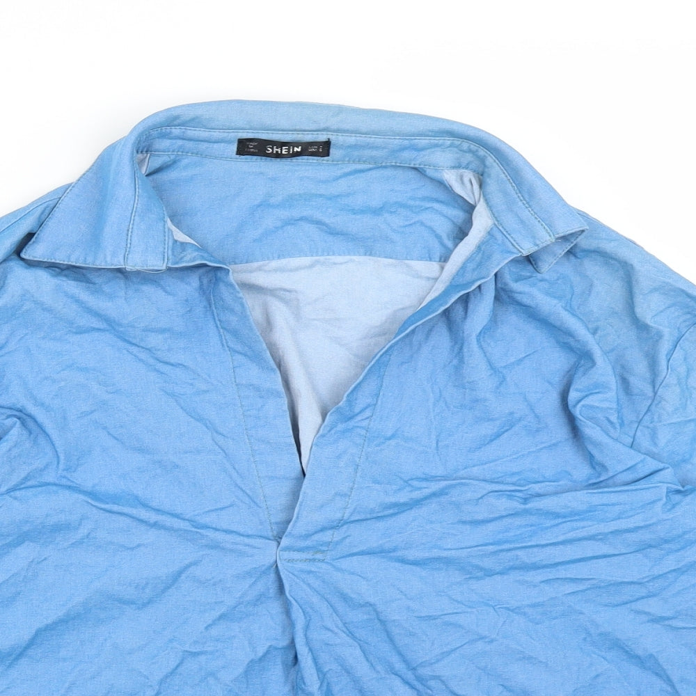 SheIn Womens Blue   Basic Blouse Size 10