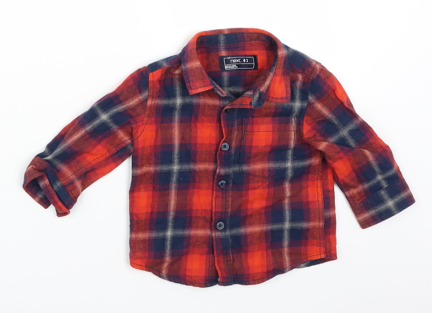 NEXT Baby Red Plaid  Basic Button-Up Size 3-6 Months