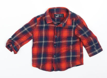 NEXT Baby Red Plaid  Basic Button-Up Size 3-6 Months