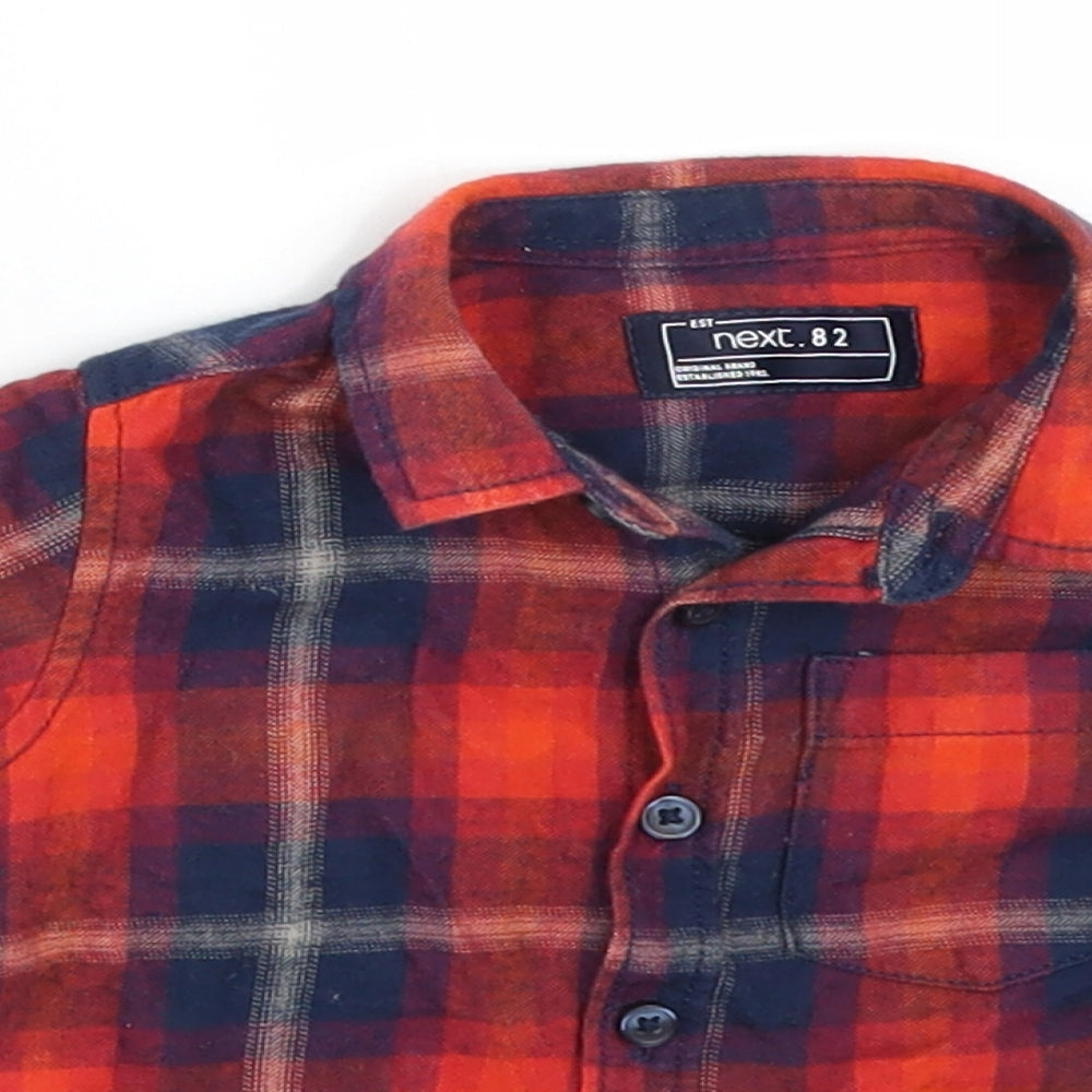 NEXT Baby Red Plaid  Basic Button-Up Size 3-6 Months