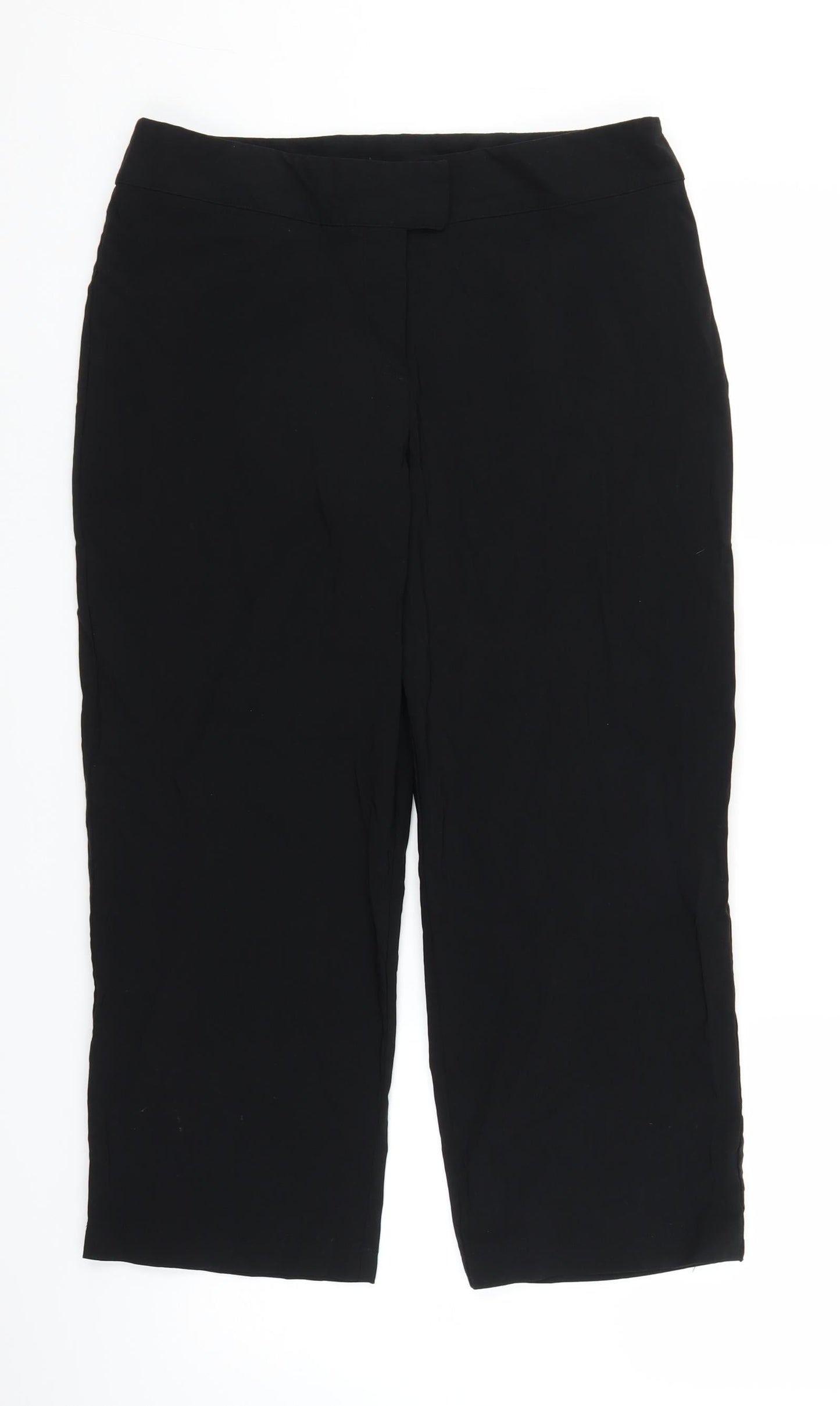 Womens UK Size 12 BHS Regular Fit  Black Trousers