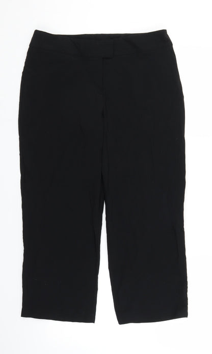 Womens UK Size 12 BHS Regular Fit  Black Trousers